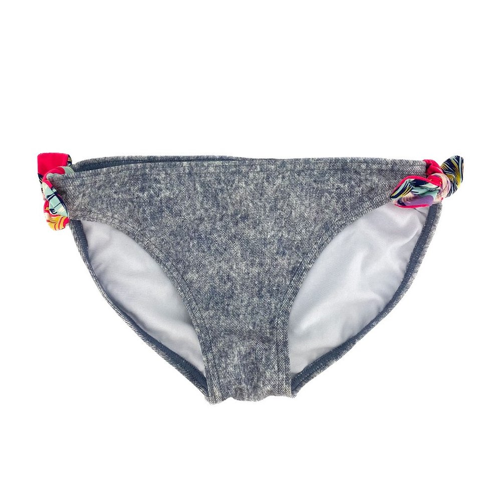 BILLABONG Floral Knot Tie Acid Wash Swim Bottom